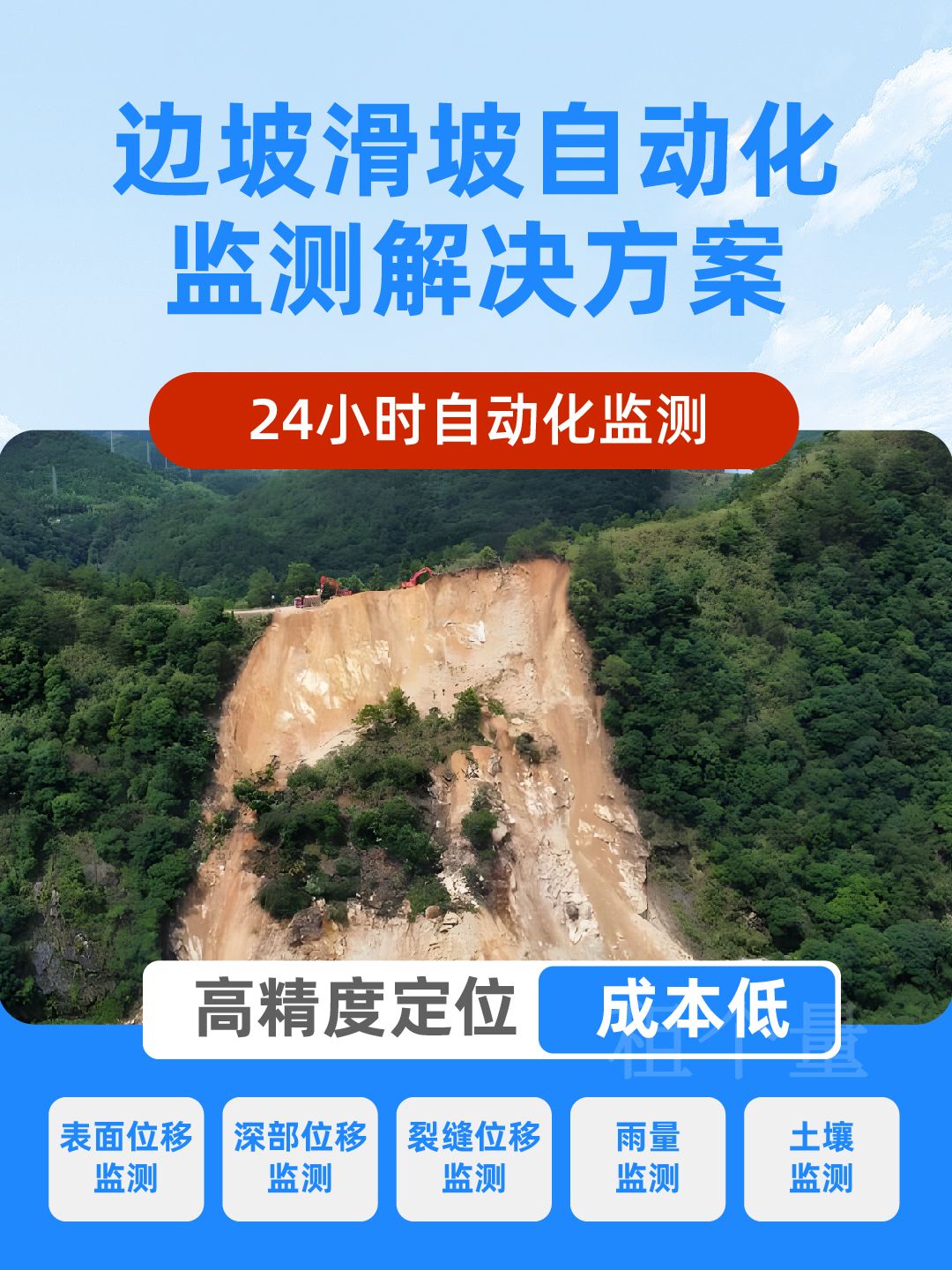 山體邊坡安全自動化監測可實時監控邊坡位移沉降各監測點數據的變化